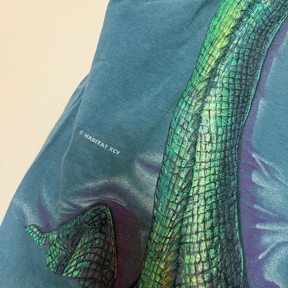Vintage 90s Signal Iguana Cleveland Metropark Zoo Single Stitch Graphic Tee L - Picture 6 of 6